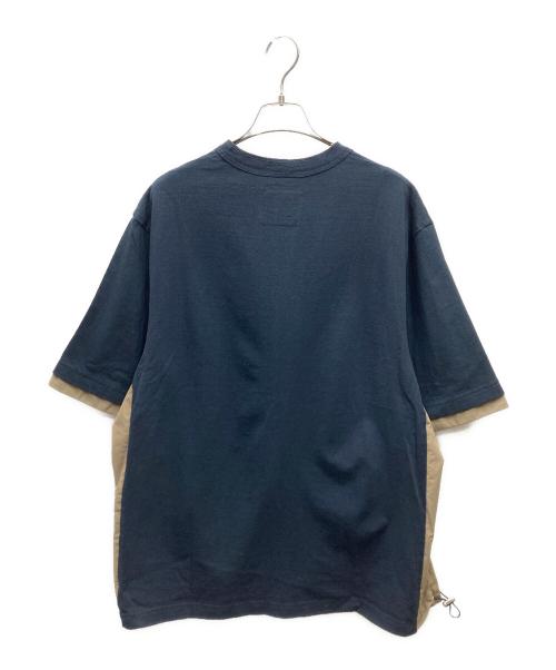 sacai（サカイ）sacai (サカイ) 半袖ナイロン切替カットソー ブラック×ベージュ サイズ:SIZE 2の古着・服飾アイテム