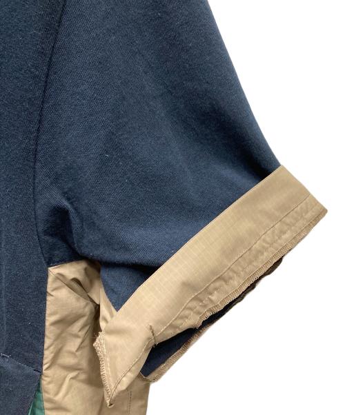 sacai（サカイ）sacai (サカイ) 半袖ナイロン切替カットソー ブラック×ベージュ サイズ:SIZE 2の古着・服飾アイテム