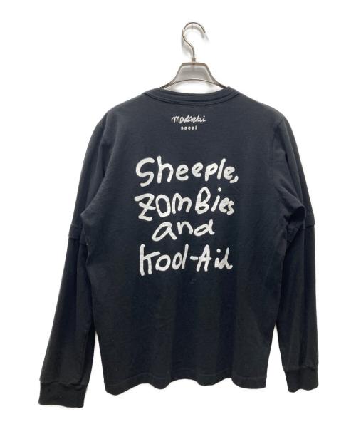 sacai（サカイ）sacai (サカイ) マッドサキ レイヤード長袖Tシャツ カットソー ブラック サイズ:SIZE 4の古着・服飾アイテム