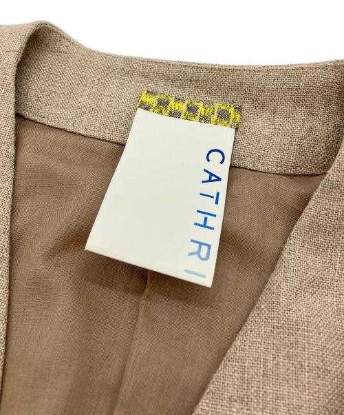 CATHRI（カスリ）CATHRI (カスリ) CATHRI HAORI リネンジャケット ベージュ サイズ:SIZE Lの古着・服飾アイテム