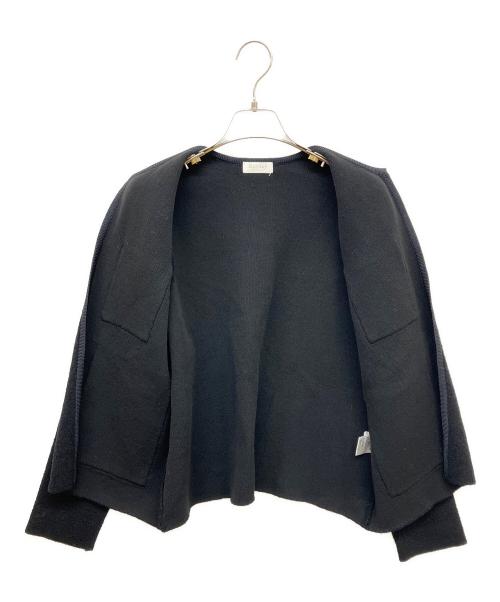 BALLSEY（ボールジィ）BALLSEY (ボールジィ) ウールナイロンブークレー フロントオープンカーディガン ブラック サイズ:Sの古着・服飾アイテム