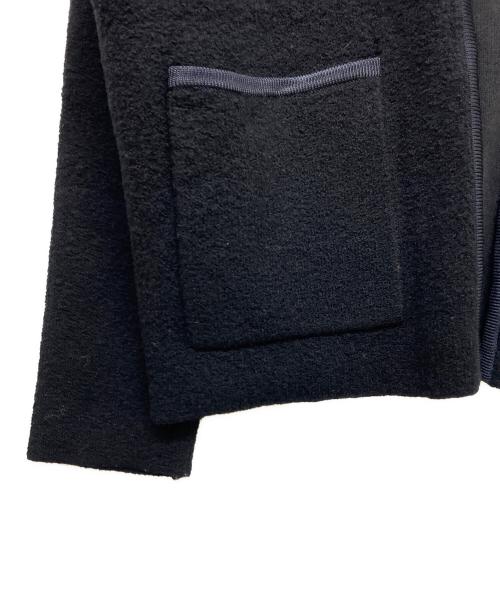 BALLSEY（ボールジィ）BALLSEY (ボールジィ) ウールナイロンブークレー フロントオープンカーディガン ブラック サイズ:Sの古着・服飾アイテム