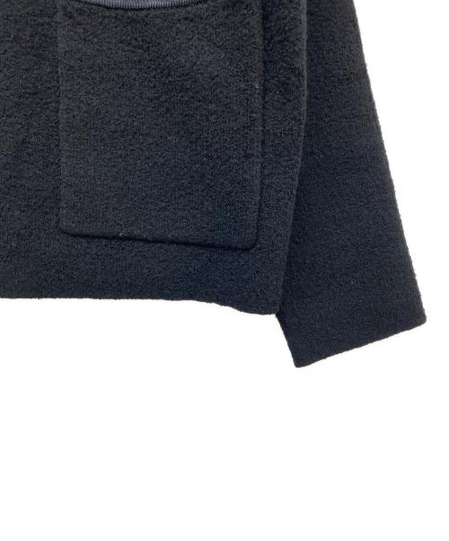 BALLSEY（ボールジィ）BALLSEY (ボールジィ) ウールナイロンブークレー フロントオープンカーディガン ブラック サイズ:Sの古着・服飾アイテム