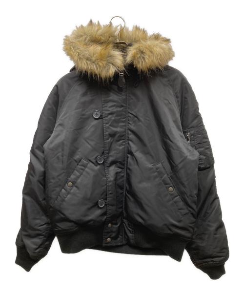 AVIREX（アヴィレックス）AVIREX (アヴィレックス) N-2B COMMERCIAL (FAKE FUR)  ジャケット ブラック サイズ:XLの古着・服飾アイテム