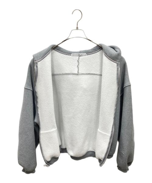 ALEXANDER WANG（アレキサンダー・ワン）ALEXANDER WANG (アレキサンダー・ワン) デンスフリース スタージップパーカー ジップパーカー グレー サイズ:Mの古着・服飾アイテム