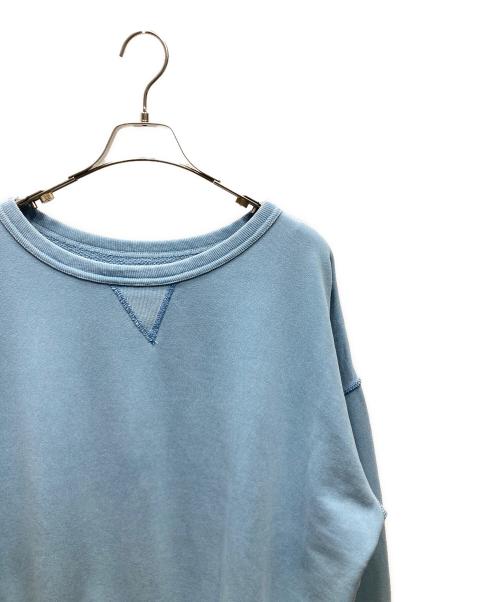 Maison Margiela 1 10（メゾン マルジェラ）Maison Margiela 1 10 (メゾン マルジェラ) 23SS Damaged Drop Shoulder SweatShirts ダメージ加工 ドロップショルダー スウェット ブルー サイズ:SIZE Sの古着・服飾アイテム