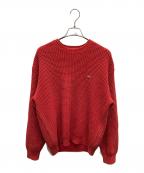 SUPREMEシュプリーム）の古着「26SS Washed Small Box Waffle Sweater ウォッシュド加工スモールボックスロゴニット」｜レッド