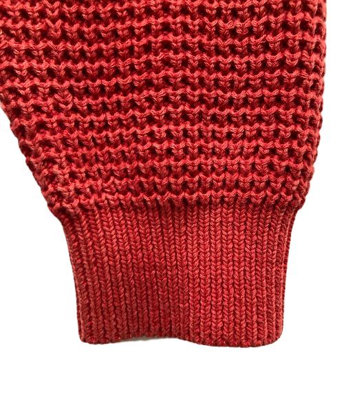 SUPREME（シュプリーム）Supreme (シュプリーム) 26SS Washed Small Box Waffle Sweater ウォッシュド加工スモールボックスロゴニット レッド サイズ:SIZE Sの古着・服飾アイテム