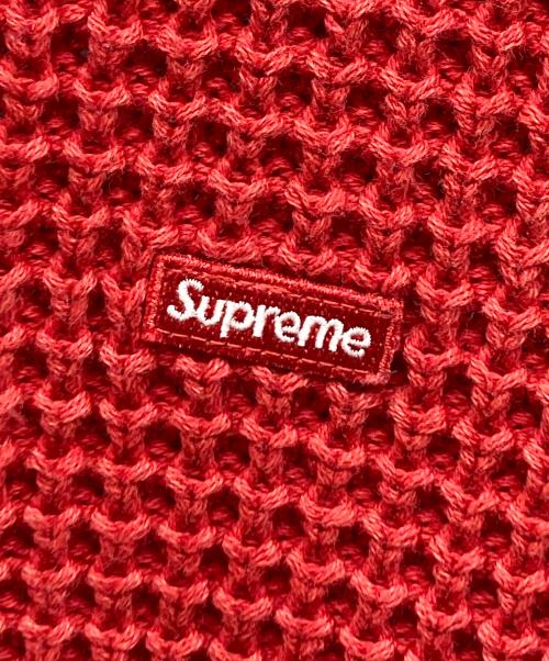 SUPREME（シュプリーム）Supreme (シュプリーム) 26SS Washed Small Box Waffle Sweater ウォッシュド加工スモールボックスロゴニット レッド サイズ:SIZE Sの古着・服飾アイテム