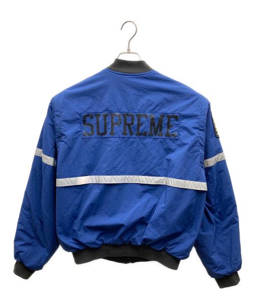 SUPREME（シュプリーム）Supreme (シュプリーム) 26SS Zip-Off Sleeve Reflective Stripe Jacket リフレクティブストライプジャケット ブルー サイズ:SIZE Mの古着・服飾アイテム