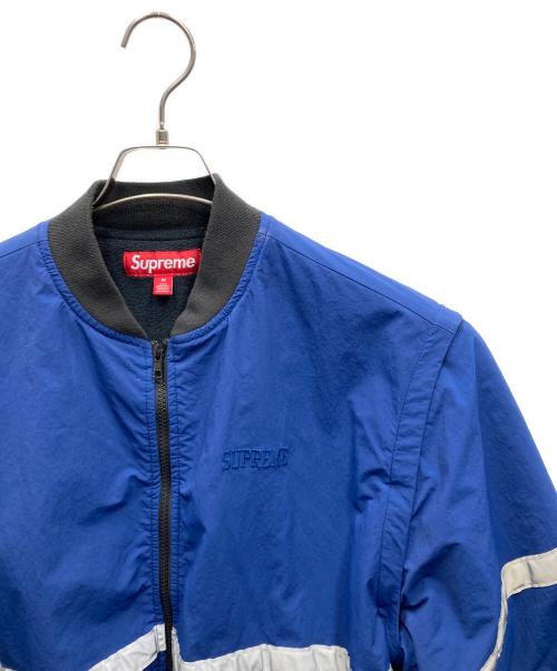 SUPREME（シュプリーム）Supreme (シュプリーム) 26SS Zip-Off Sleeve Reflective Stripe Jacket リフレクティブストライプジャケット ブルー サイズ:SIZE Mの古着・服飾アイテム
