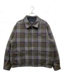 PWA（プア）の古着「REFINE-WOOL CHK ブルゾン」｜カーキ×グレー