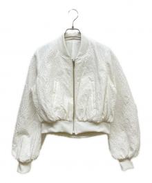 cygne（シーニュ）の古着「ジャガードブルゾン」｜ホワイト