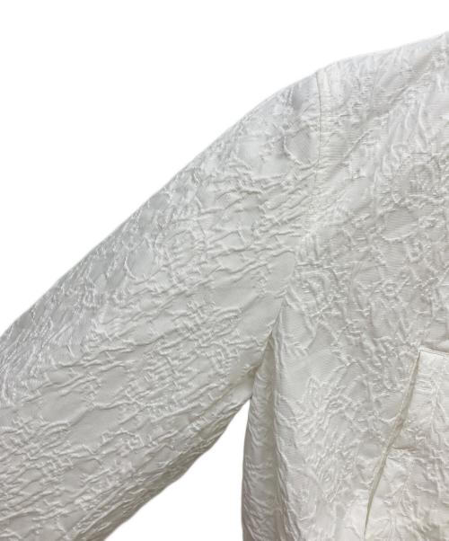 cygne（シーニュ）cygne (シーニュ) ジャガードブルゾン ホワイトの古着・服飾アイテム