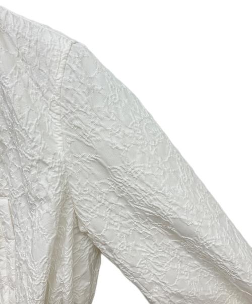 cygne（シーニュ）cygne (シーニュ) ジャガードブルゾン ホワイトの古着・服飾アイテム