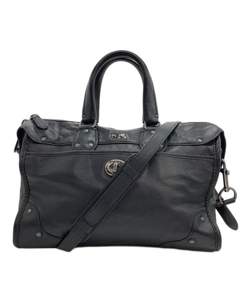 COACH（コーチ）COACH (コーチ) 2WAY レザー ボストンバッグ ブラックの古着・服飾アイテム