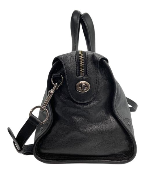 COACH（コーチ）COACH (コーチ) 2WAY レザー ボストンバッグ ブラックの古着・服飾アイテム