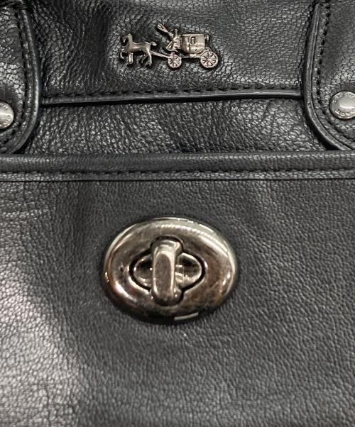 COACH（コーチ）COACH (コーチ) 2WAY レザー ボストンバッグ ブラックの古着・服飾アイテム