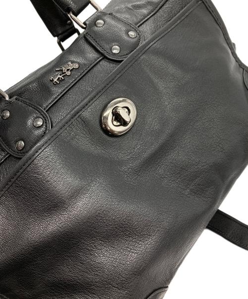 COACH（コーチ）COACH (コーチ) 2WAY レザー ボストンバッグ ブラックの古着・服飾アイテム