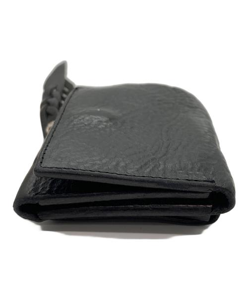 CALEE（キャリー）CALEE (キャリー) PLANE LEATHER MULTI WALLET STUDS CHARM スタッズチャーム付きレザーウォレット ブラックの古着・服飾アイテム