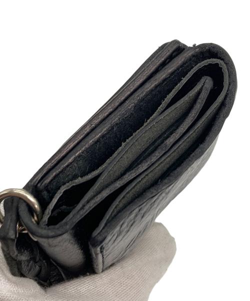 CALEE（キャリー）CALEE (キャリー) PLANE LEATHER MULTI WALLET STUDS CHARM スタッズチャーム付きレザーウォレット ブラックの古着・服飾アイテム