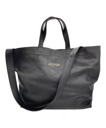 CALEE（キャリー）の古着「STUDS LEATHER TOTE レザー2WAYトートバッグ」｜ブラック