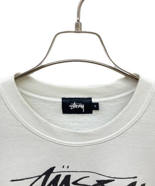 stussy（ステューシー）stussy (ステューシー) プリントスウェット ホワイト サイズ:Sの古着・服飾アイテム