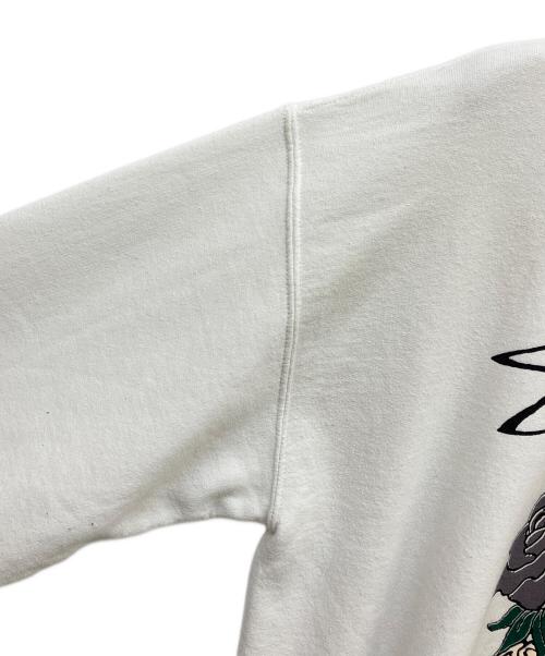 stussy（ステューシー）stussy (ステューシー) プリントスウェット ホワイト サイズ:Sの古着・服飾アイテム