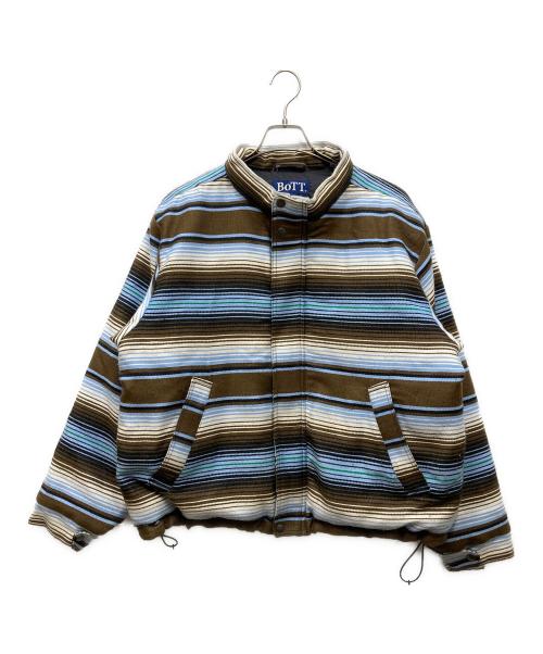 BoTT（ボット）BoTT (ボット) Serape Bomber Jacket ブラウン×ブルー サイズ:Mの古着・服飾アイテム