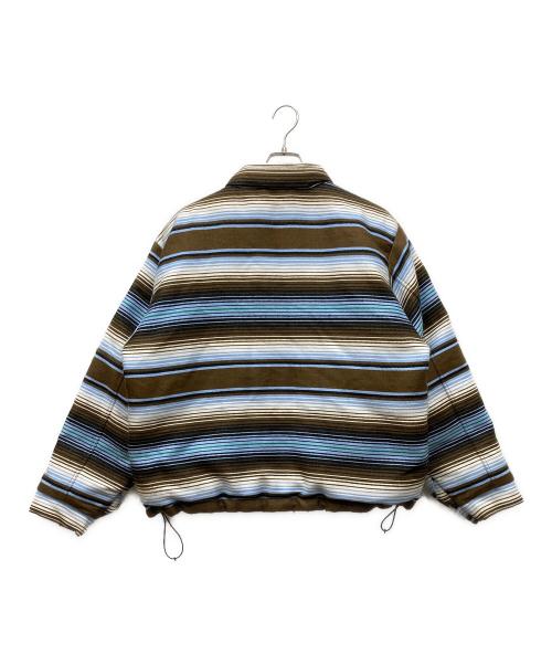 BoTT（ボット）BoTT (ボット) Serape Bomber Jacket ブラウン×ブルー サイズ:Mの古着・服飾アイテム