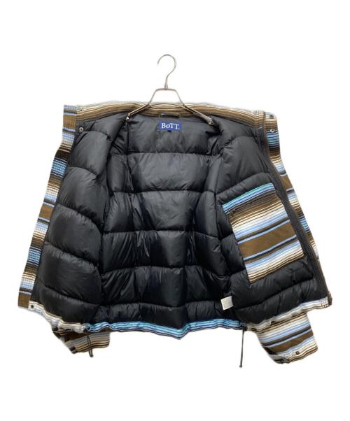 BoTT（ボット）BoTT (ボット) Serape Bomber Jacket ブラウン×ブルー サイズ:Mの古着・服飾アイテム