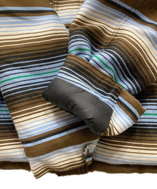 BoTT（ボット）BoTT (ボット) Serape Bomber Jacket ブラウン×ブルー サイズ:Mの古着・服飾アイテム