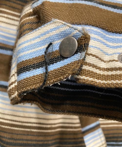 BoTT（ボット）BoTT (ボット) Serape Bomber Jacket ブラウン×ブルー サイズ:Mの古着・服飾アイテム