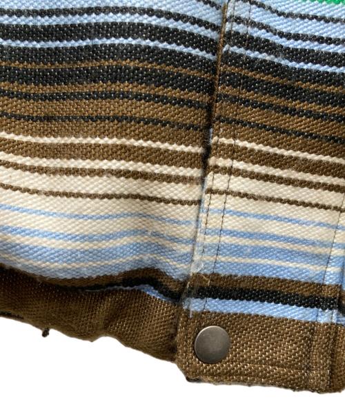 BoTT（ボット）BoTT (ボット) Serape Bomber Jacket ブラウン×ブルー サイズ:Mの古着・服飾アイテム