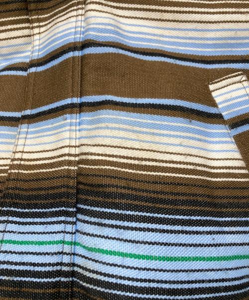 BoTT（ボット）BoTT (ボット) Serape Bomber Jacket ブラウン×ブルー サイズ:Mの古着・服飾アイテム