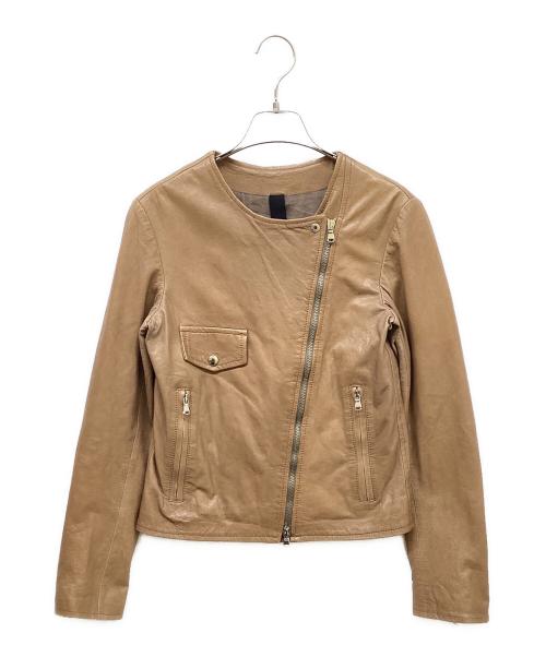 MUSHER（マーシャー）MUSHER (マーシャー) ライダースジャケット ブラウン サイズ:Sの古着・服飾アイテム