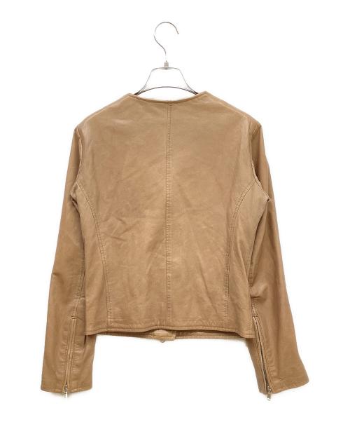 MUSHER（マーシャー）MUSHER (マーシャー) ライダースジャケット ブラウン サイズ:Sの古着・服飾アイテム