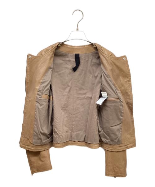 MUSHER（マーシャー）MUSHER (マーシャー) ライダースジャケット ブラウン サイズ:Sの古着・服飾アイテム