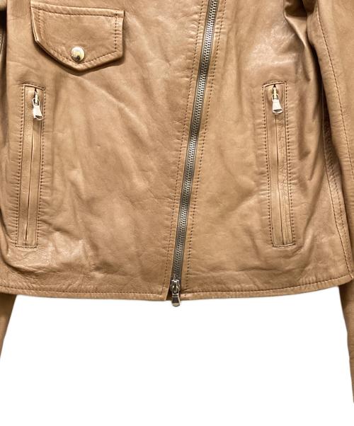 MUSHER（マーシャー）MUSHER (マーシャー) ライダースジャケット ブラウン サイズ:Sの古着・服飾アイテム