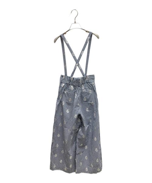 ne quittez pas（ヌキテパ）ne quittez pas (ヌキテパ) 24SS 佐藤 佳菜子コラボレーションポプリンフォイルプリントマリンパンツ ホワイト×ネイビー サイズ:Mの古着・服飾アイテム