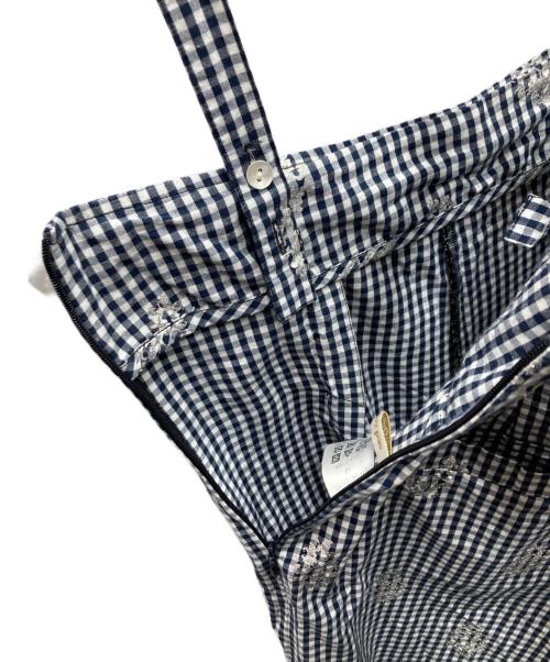 ne quittez pas（ヌキテパ）ne quittez pas (ヌキテパ) 24SS 佐藤 佳菜子コラボレーションポプリンフォイルプリントマリンパンツ ホワイト×ネイビー サイズ:Mの古着・服飾アイテム