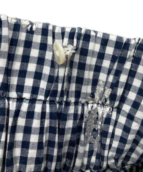 ne quittez pas（ヌキテパ）ne quittez pas (ヌキテパ) 24SS 佐藤 佳菜子コラボレーションポプリンフォイルプリントマリンパンツ ホワイト×ネイビー サイズ:Mの古着・服飾アイテム