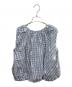ne quittez pas (ヌキテパ) Poplin Foil Print Balloon Top バルーンブラウス ホワイト×ネイビー サイズ:free：16000円
