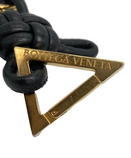 BOTTEGA VENETA（ボッテガベネタ）BOTTEGA VENETA (ボッテガベネタ) トライアングル キーリング ゴールド×ブラックの古着・服飾アイテム