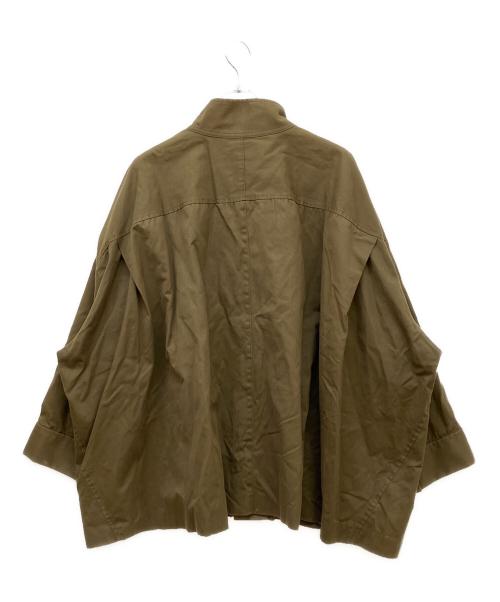 Edwina Horl（エドウィナ ホール）Edwina Horl (エドウィナ ホール) HBB STAND-UP COLLAR BLOUSON オリーブ サイズ:Mの古着・服飾アイテム