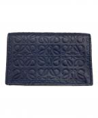 LOEWEロエベ）の古着「BUSINESS CARD HOLDER アナグラム レザー カードケース」｜ネイビー