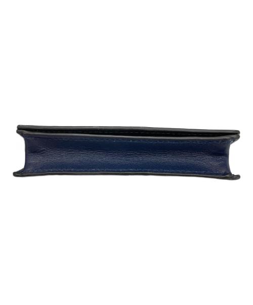 LOEWE（ロエベ）LOEWE (ロエベ) BUSINESS CARD HOLDER アナグラム レザー カードケース ネイビーの古着・服飾アイテム