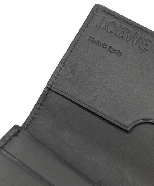 LOEWE（ロエベ）LOEWE (ロエベ) BUSINESS CARD HOLDER アナグラム レザー カードケース ネイビーの古着・服飾アイテム