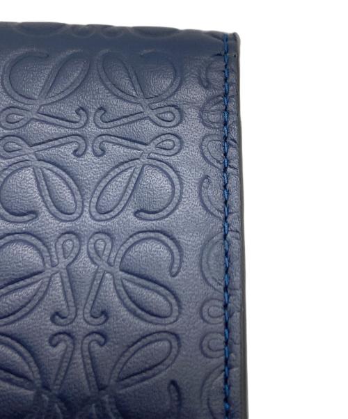 LOEWE（ロエベ）LOEWE (ロエベ) BUSINESS CARD HOLDER アナグラム レザー カードケース ネイビーの古着・服飾アイテム