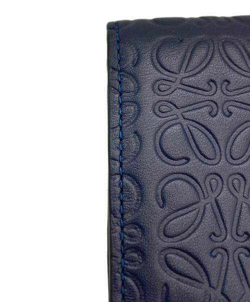LOEWE（ロエベ）LOEWE (ロエベ) BUSINESS CARD HOLDER アナグラム レザー カードケース ネイビーの古着・服飾アイテム